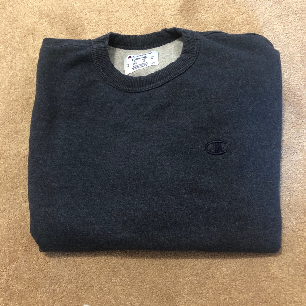 Champion crew neck navy blue size medium